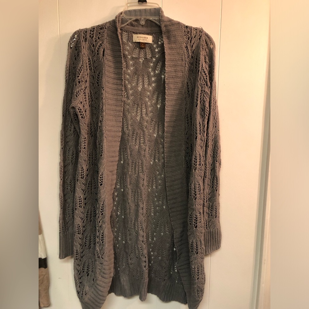 Sonoma Life + Style Taupe Knit Top